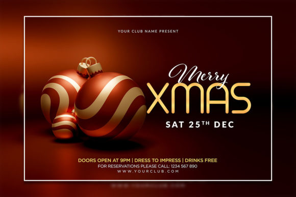 Customize Your Holiday Cheer with a Christmas Invitation Poster Template
