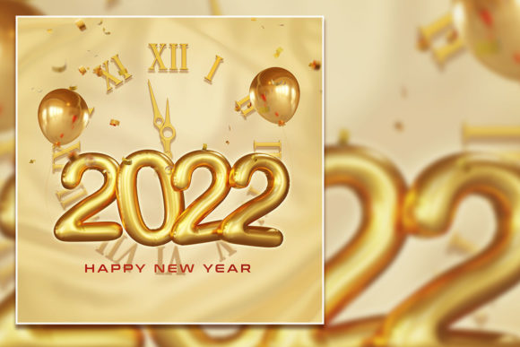 Gold Happy New Year Social Media Post