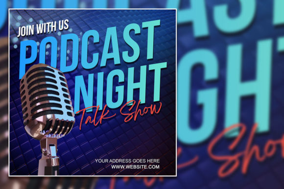 Podcast Night Social Media Post Template