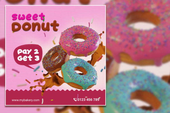 Sweet Donut Social Media Template