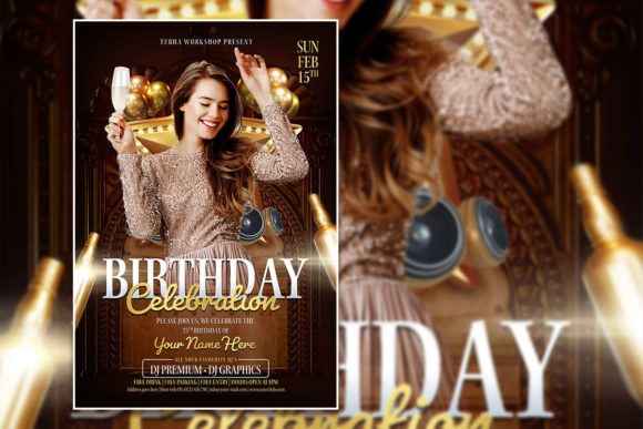 Vintage Birthday Invitation Template